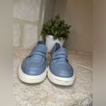 Carmela  powder blue leather moccasins sz 40 Photo 2