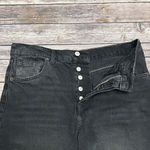 We The Free Washed Out Black High Rise Button Fly Cut Off Jean Bermuda Shorts 30 Photo 1