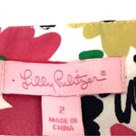Lilly Pulitzer  100% Cotton Multicolor Floral A-Line Mini Skirt with Back Zipper Photo 1