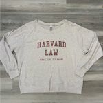 Harvard Law crewneck sweatshirt in oatmeal grey and red #preppy #collegiate Size M Photo 4