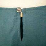 Anne Klein | Dark Teal Blue Green Flutter Sleeve Sheath Dress Lined | Size 12 Photo 5