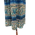 Mudd  Y2K Vintage Boho Blue Paisley Print Halter Top Maxi Dress size large Photo 6