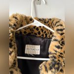 White Stag VTG  Leopard Print Faux Fur Coat Jacket Zip Up Jacket Hippie Size M L Photo 7