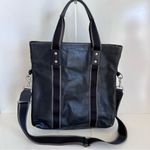 Coach Heritage Web Leather Foldover Tote Photo 5