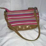 Kate Spade New York Striped Mini Canvas Shoulder Bag EUC Photo 1