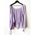Free People  Intimately FP Lilac Off-Shoulder Bodysuit Top Balloon Sleeve Lace XS Photo 4