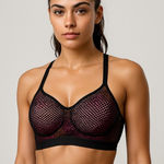 Victoria's Secret VSX Victoria’s Secret Sport Bra 34D Mesh Overlay Multicolor Padded Racerback Photo 0