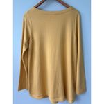 J.Jill  Luxe French Terry Side Button Tunic Top Butter Yellow Soft Cozy Size S Photo 2