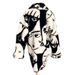 Vintage Donnybrook Faux Fur Coat Jacket Car Coat Faces Oversized L Large Black Photo 3