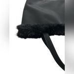 Lancôme Maribou | Faux Fur Trim Tote Bag Black Photo 3