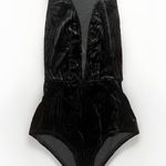Oh My Love London Womens Sexy Plunge Velour Bodysuit   Size Medium Photo 0