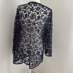 Navy Blue Cotton Lace Beach Coverup Sz L Size L Photo 3