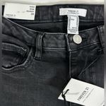 Forever 21  Distressed Knee High Rise Skinny Jeans Black Size‎ 28 NWT Photo 8