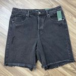 Wild Fable Size 14 32 Waist Shorts High Rise Wide Leg Bermuda Jean Black Wash Photo 2