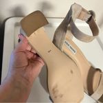 Steve Madden  Reverie suede Sandals, chunky heel, nude, size 9.5, like new! Photo 5