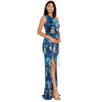 Dress the Population NWT  Bella Dress One Shoulder Blue Floral Maxi Size S Photo 14