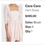 Cara Cara Hart Blush Pink Eyelet Mini Dress | Size 4 Photo 4