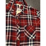 Sim and Sam slim flannel plaid shirt size M Red Size M Photo 9