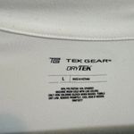 Tek Gear DryTek White Athletic Full Zip Jacket Pink Zipper Women's Large Yoga Photo 4