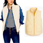 J.Crew Mercantile White/Cream Puffer Vest Size X-Small Photo 1