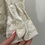 TALULAH Cream Sheer Floral Lace Blouse Size Medium Photo 6