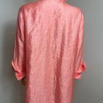 Ali Miles Orange Pink Shimmer Crinkle mock neck Shirt size XL Photo 2