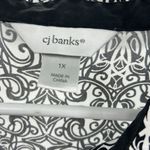 cj banks  plus size 1X floral neutral button up top cotton professional casual Photo 6