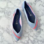 Rothy's The Point Soft Blue Orange Line Ballet Flats Size 8.5 Photo 1