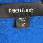 Karen Kane royal blue and black twofer knit and chiffon top size 1X Photo 4