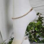Gold Filled Clear Crystal Tennis Ankle Bracelet Anklet Photo 1