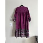 Anna Sui NWOT Uniqlo Dress Cotton Floral Bohemian Beach Purple Black Photo 7