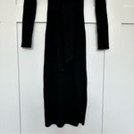 Good American Black Bodycon Belted Sweater Dress Photo 7