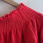 Kimchi Blue Urban Outfitters Smocked Neckline Cropped Sweatshirt Top Red XS Photo 6