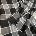 Alice + Olivia Black Grey Longsleeve Plaid Tunic Top Button Up Small 6 Photo 4