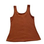 Liberty Love  Burnt Orange Sleeveless Knit Button Front Ribbed Tank Top SZ S Photo 4