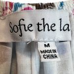 Sofie The Label Floral Peasant Maxi Dress Puff Sleeve Tiered Colorful Cottage, 2 White Size M Photo 1