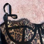 SheIn  Leopard and Black Lace Bustier Photo 2