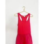 Athleta Baja Linen Midi Dress Size Medium Coral Pink Racerback Photo 4