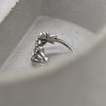 Tropical Hawaiian Plumeria Ring Silver Photo 5