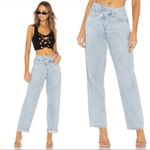 AGOLDE Criss Cross Crossover Suburbia High Rise Denim Straight Leg Jeans Size 25 Photo 2