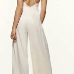 ZARA Jumpsuits | Crossover Satin Effect Jumpsuit | Color: Brown/Cream | Photo 1