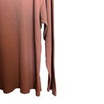 Old Navy  Top Womens 3X Brown Mock Neck Ribbed Stretch Blouse Photo 4