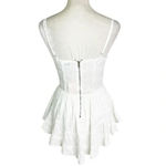 Sky to Moon Shades of Love Bustier Eyelet Mini Dress Bodysuit White Size S NWT Photo 6