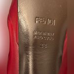 Fendi Decolette Nappa Red Platform Pump Sz 38 Photo 6