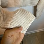 Wilfred Chunky Cream Button Front Merino Wool Boxy Cardigan Size L Photo 4