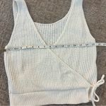 Vince EUC White Crossover Tie Ribbed Cotton Knit Tank Top Size Small Photo 9