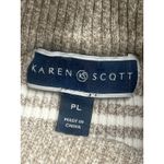 Karen Scott  Turtleneck Sweater Womens Size PL Pullover Cotton Beige White Photo 5