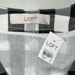 Loft  Ann Taylor NWT 8 Black & White Buffalo Check Plaid Linen Blend Shirt Dress Photo 4