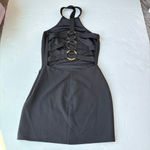 NBD Fiona Dress black strappy open back small fitted open back Photo 4
