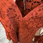 Rust Orange Crochet Dress Free People. NWT Size 6 Photo 4